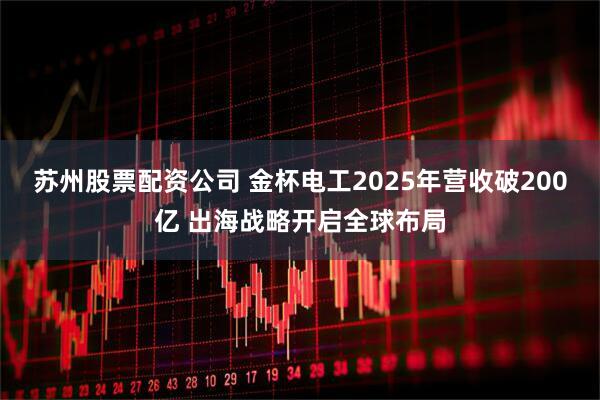 苏州股票配资公司 金杯电工2025年营收破200亿 出海战略开启全球布局